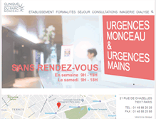 Tablet Screenshot of clinique-monceau.com